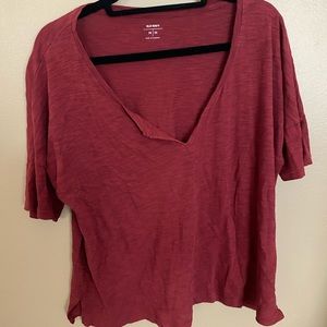 Old Navy Red Crop Tee